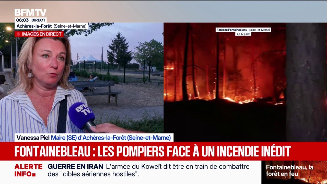 Feu de Fontainebleau: la maire d'Achères-la-Forêt assure "jouer la sécurité" en n'autorisant pas de retour au domicile pour les habitants évacués