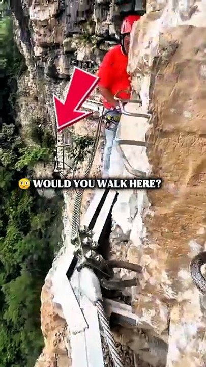 The World's Scariest Cliff Walk? 😳 Intrtenment video