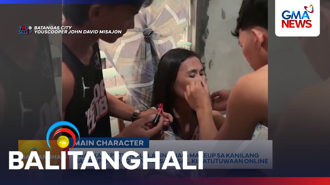 3 magkakapatid na lalaking nag-makeup sa kanilang nanay para mag-ninang sa kasal, kinatutuwaan online | Balitanghali