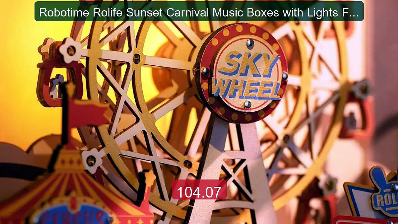 Robotime Rolife Sunset Carnival Music Boxes with Lights Ferris... -- Best Buy 2026 | Great Quality!