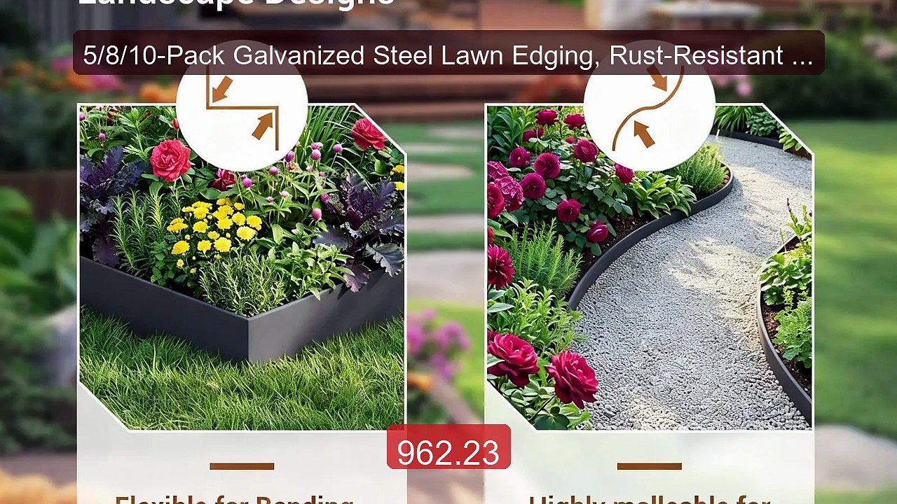 5/8/10-Pack Galvanized Steel Lawn Edging, Rust-Resistant Bendable ... -- Best Deal 2026 | Shop Now!