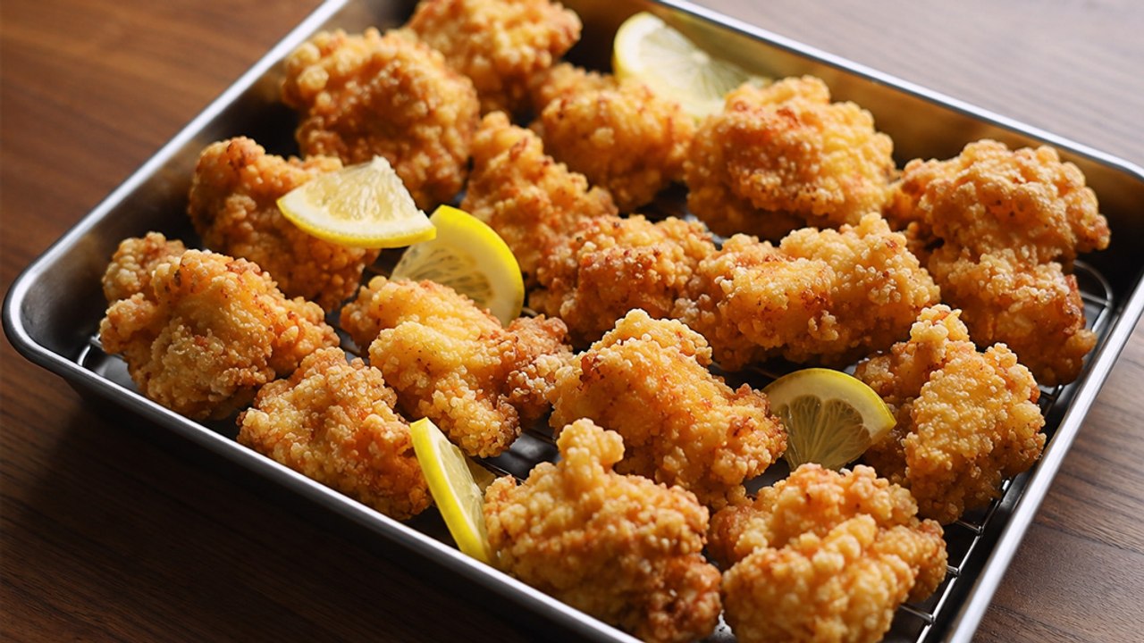 Light Chicken Breast Karaage With Lemon 🍗