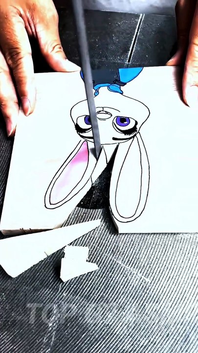 Crispy Wood Cutting ASMR: Carving Cartoon Rabbit Face Art 🎧 | Top G7 ASMR