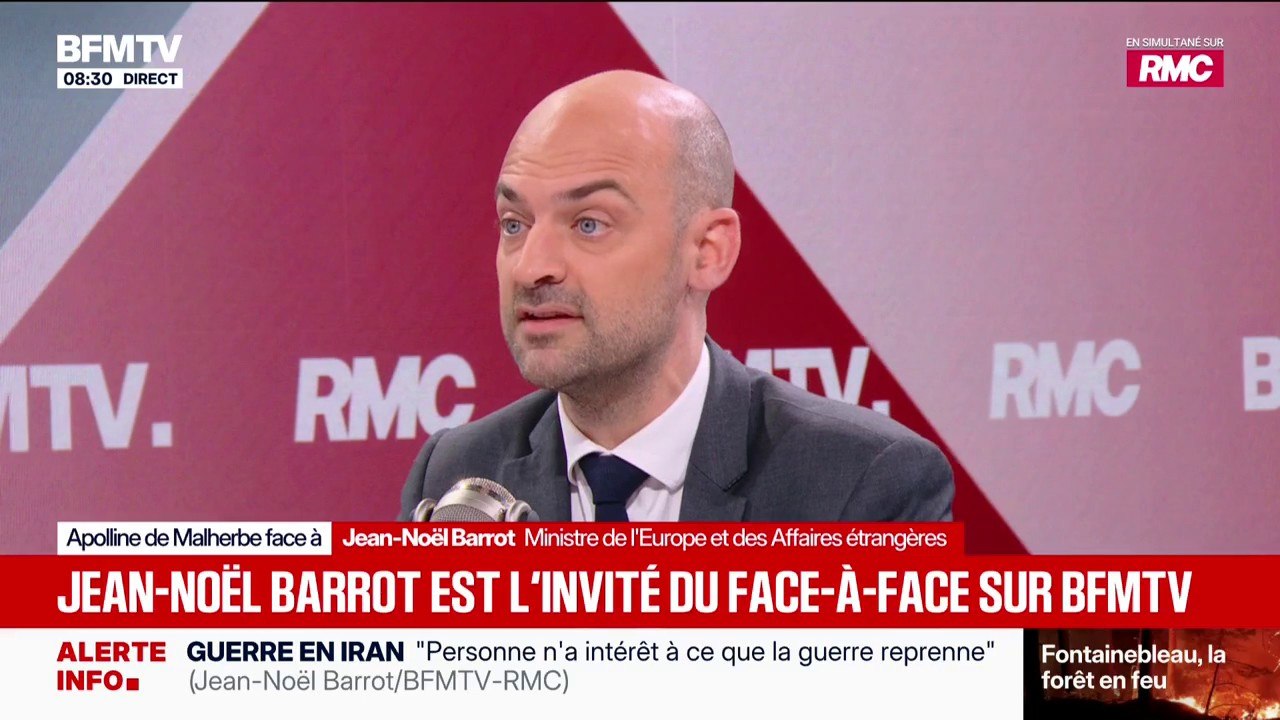 Guerre au Moyen-Orient: "L'Iran, les États-Unis, doivent se tenir aux engagements qu'ils ont pris", déclare Jean-Noël Barrot, ministre des Affaires étrangères