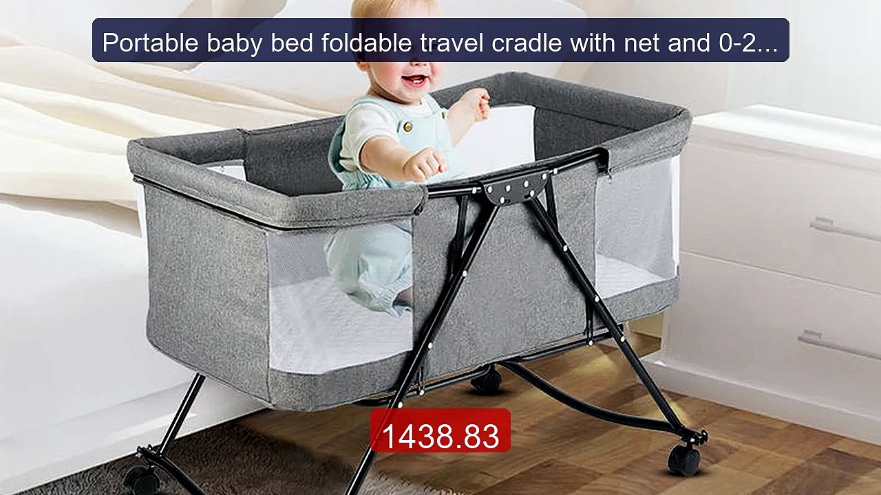 Portable baby bed foldable travel cradle with net and 0-2 y... -- Top Pick 2026 | Unbeatable Price!