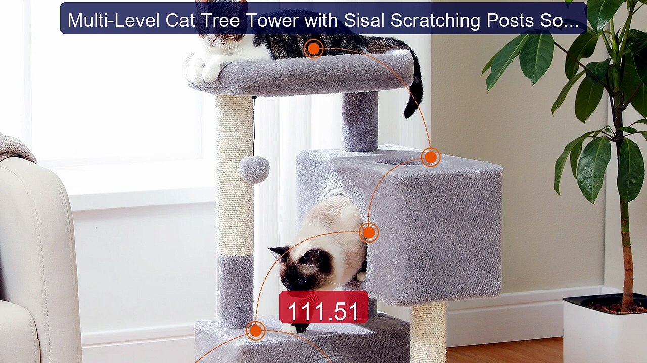 Multi-Level Cat Tree Tower with Sisal Scratching Posts Soft Pa... -- Hot Deal 2026 | Limited Offer!