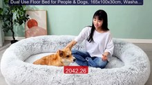 Dual Use Floor Bed for People & Dogs, 165x100x30cm, Washabl... -- Top Pick 2026 | Unbeatable Price!