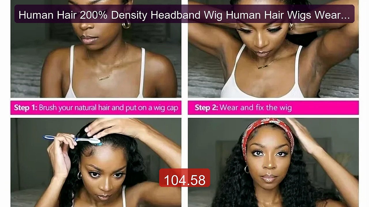 Human Hair 200% Density Headband Wig Human Hair Wigs Wear and ... -- Hot Deal 2026 | Limited Offer!