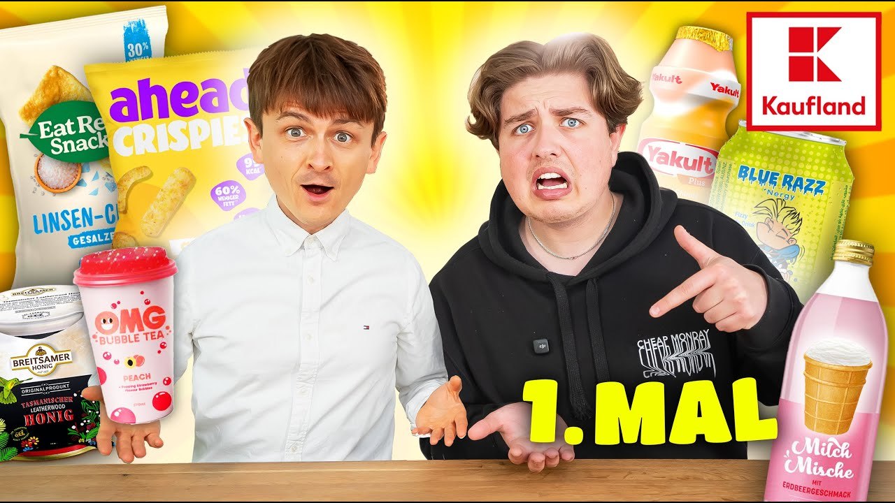 Wir ESSEN diese KAUFLAND Produkte zum 1. MAL 🍟🍇 mit Smiley