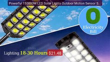 Powerful 150000W LED Solar Lights Outdoor Motion Sensor Solar ... -- Best Buy 2026 | Great Quality!