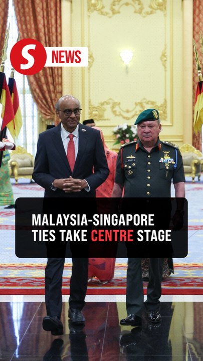 Singapore president accorded state welcome at Istana Negara