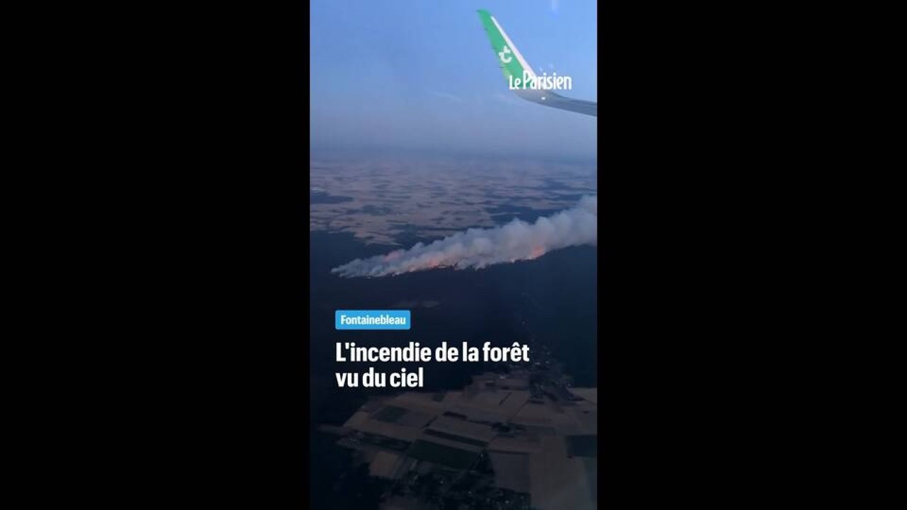 L'incendie de la forêt de Fontainebleau filmé depuis un avion