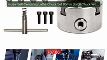 4-Jaw Self-Centering Lathe Chuck Set 80mm Scroll Chuck Workholding ... -- Top Rated 2026 | Buy Now!