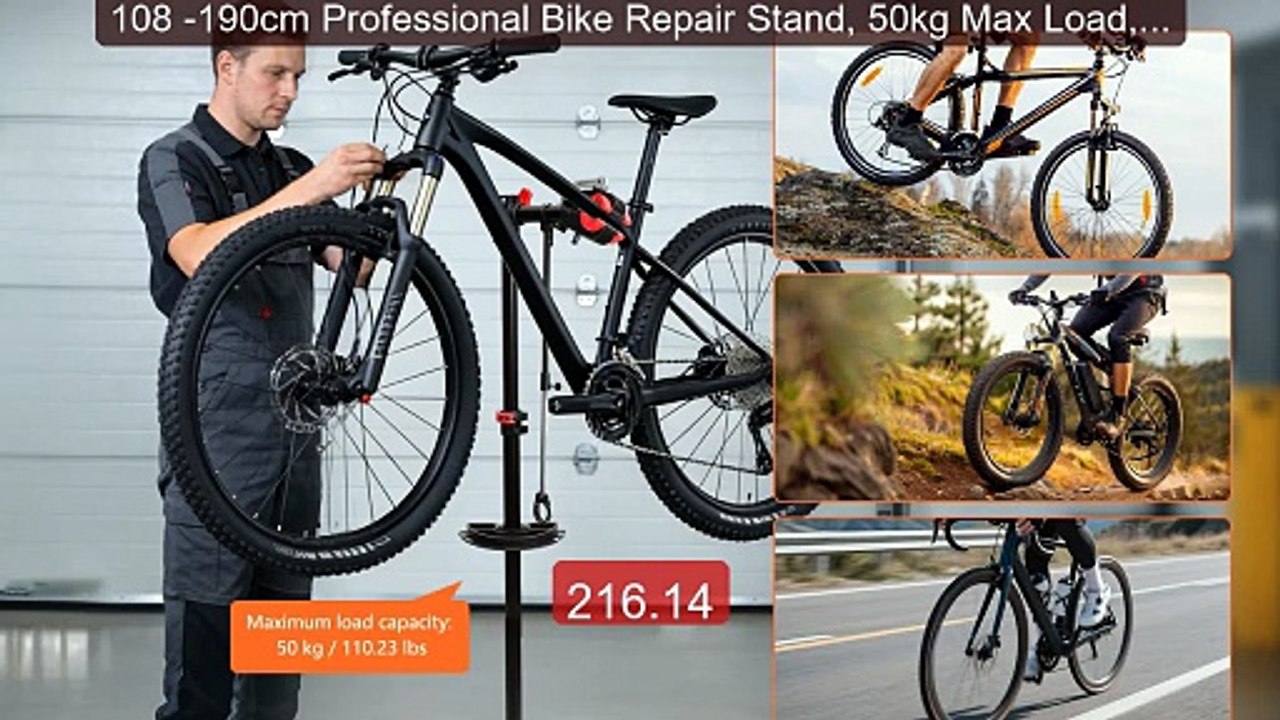 108 -190cm Professional Bike Repair Stand, 50kg Max Load, Port... -- Hot Deal 2026 | Limited Offer!