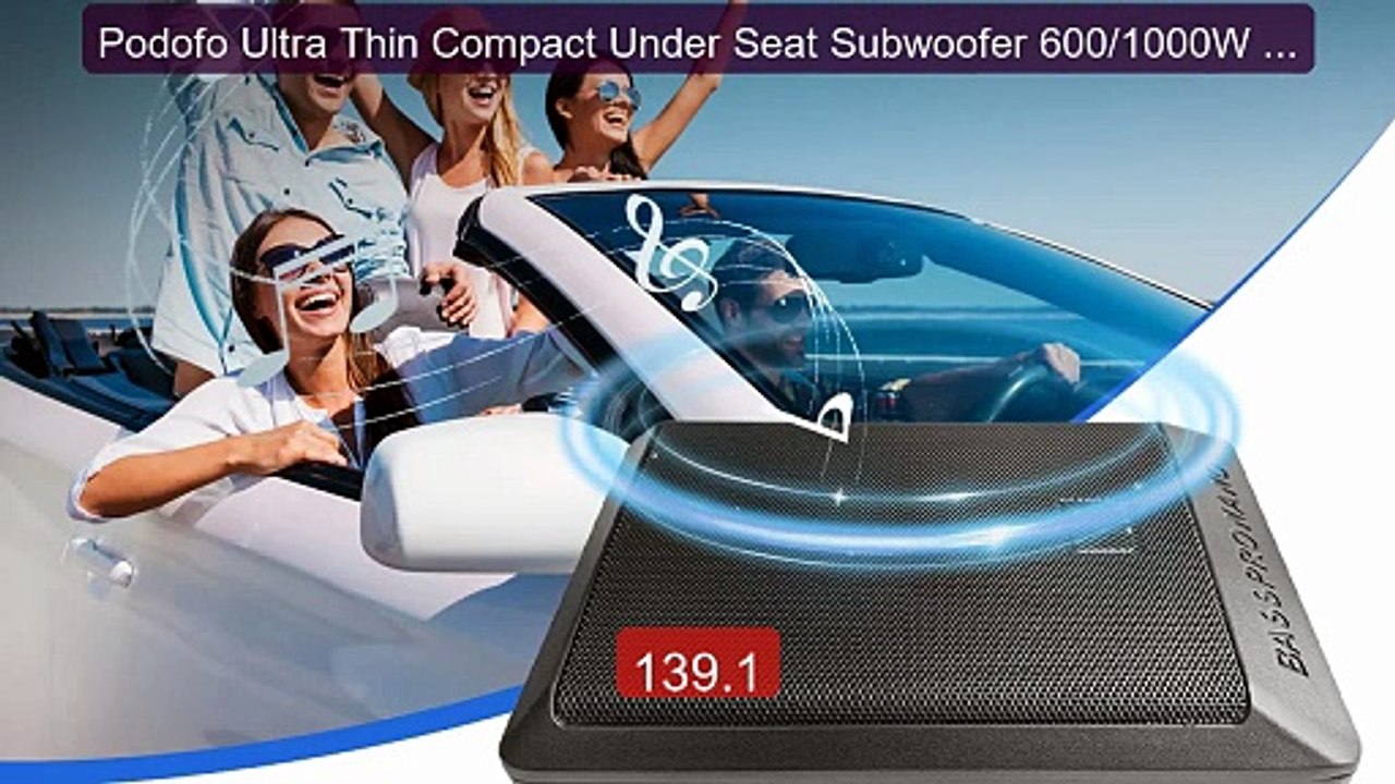 Podofo Ultra Thin Compact Under Seat Subwoofer 600/1000W High... -- Amazing Value 2026 | Must Have!