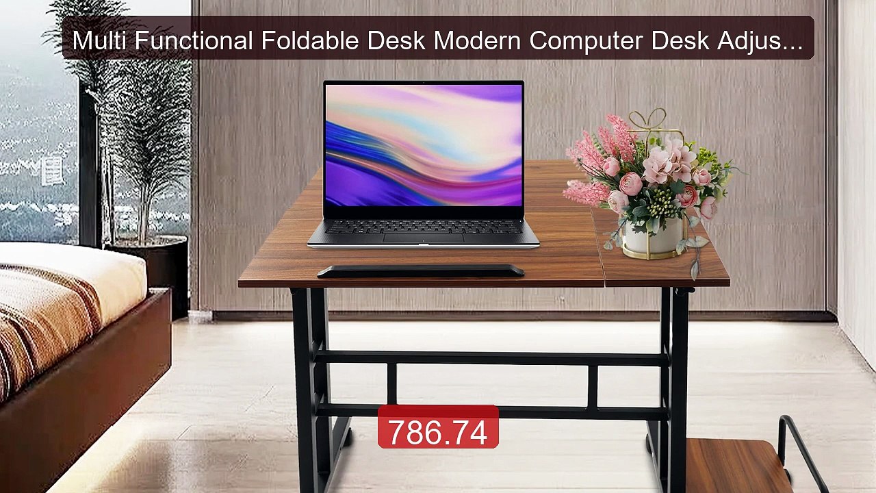 Multi Functional Foldable Desk Modern Computer Desk Adjustabl... -- Amazing Value 2026 | Must Have!