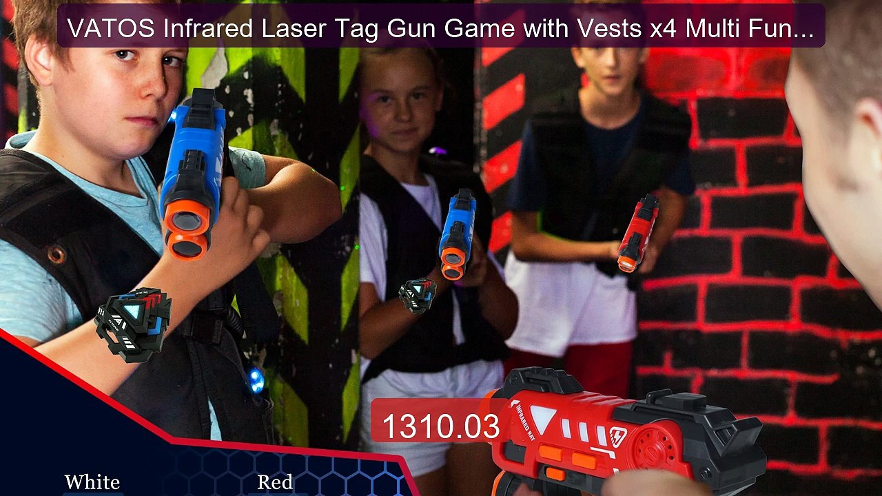 VATOS Infrared Laser Tag Gun Game with Vests x4 Multi Function... -- Best Buy 2026 | Great Quality!