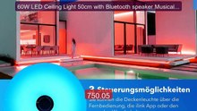 60W LED Ceiling Light 50cm with Bluetooth speaker Musical Rhythm B... -- Best Deal 2026 | Shop Now!