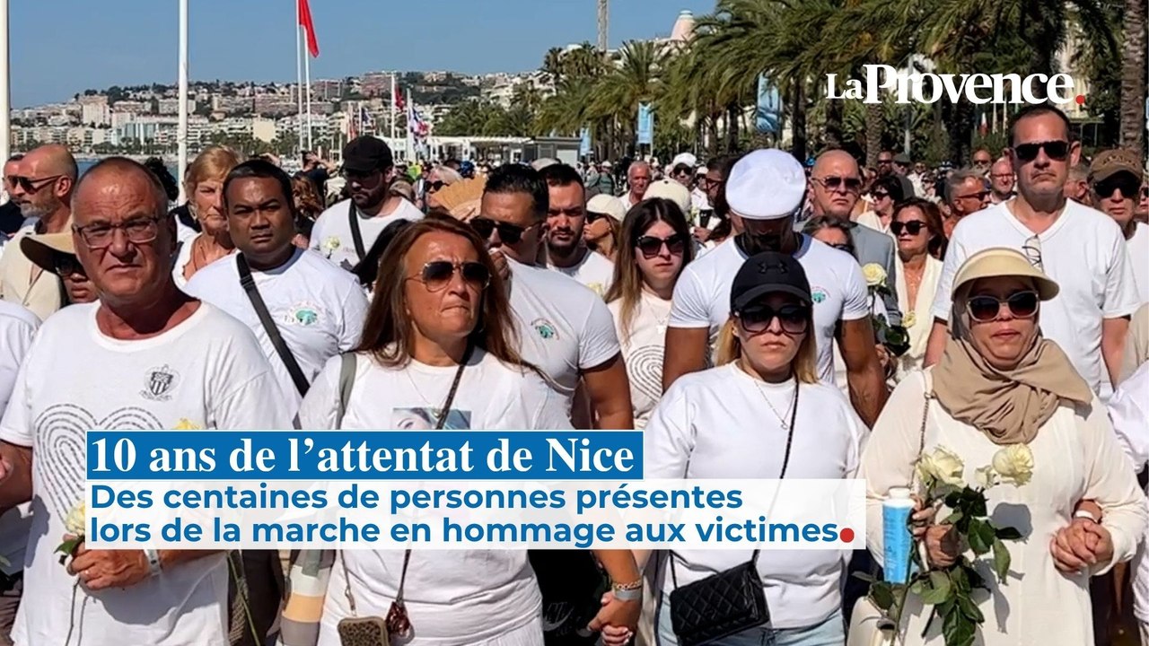 10 ans de l'attentat de Nice : Des centaines de personnes présentes lors de la marche en hommage aux victimes