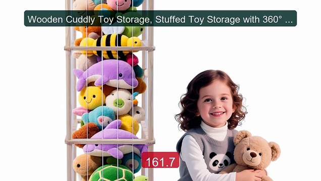Wooden Cuddly Toy Storage, Stuffed Toy Storage with 360° Brake Equi... Top Rated 2026 | Buy Now!