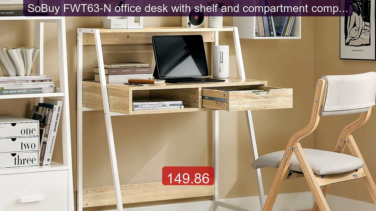 SoBuy FWT63-N office desk with shelf and compartment comput... -- Top Pick 2026 | Unbeatable Price!