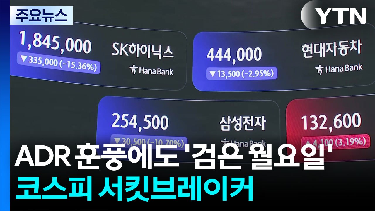 ADR 훈풍에도 '검은 월요일'...코스피 서킷브레이커 / YTN