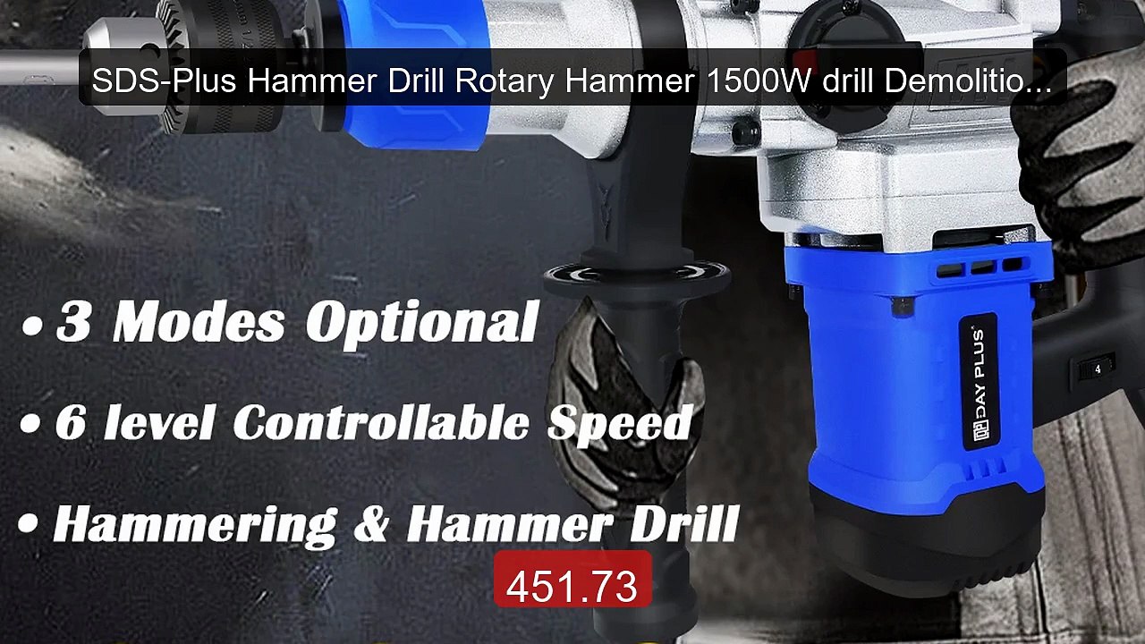SDS-Plus Hammer Drill Rotary Hammer 1500W drill Demolition Ham... -- Hot Deal 2026 | Limited Offer!