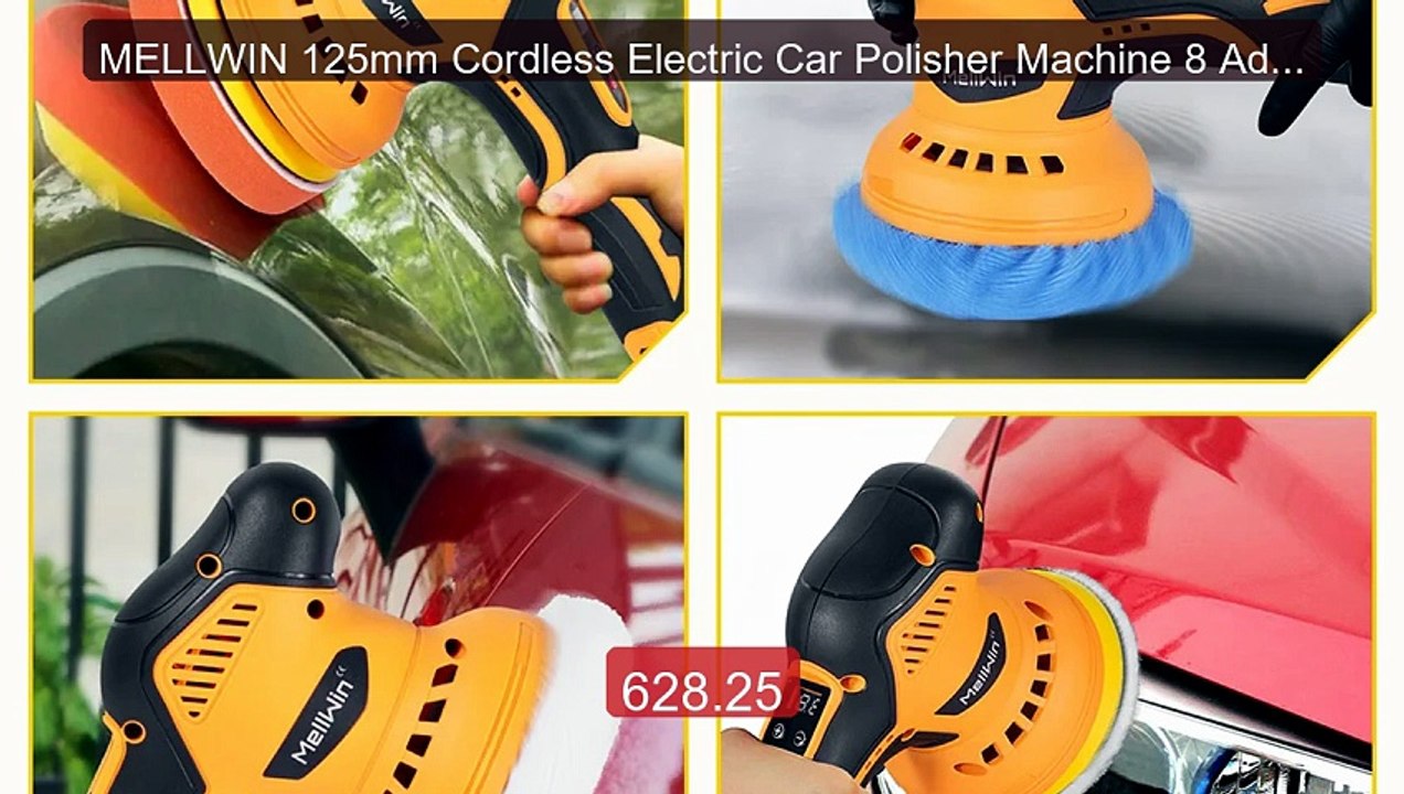 MELLWIN 125mm Cordless Electric Car Polisher Machine 8 Adjust... -- Amazing Value 2026 | Must Have!