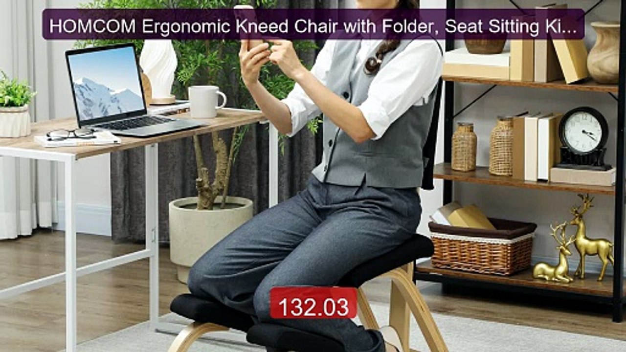 HOMCOM Ergonomic Kneed Chair with Folder, Seat Sitting Kits Fits, ... -- Best Deal 2026 | Shop Now!