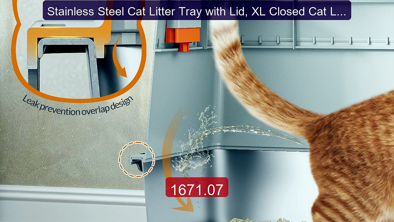 Stainless Steel Cat Litter Tray with Lid, XL Closed Cat Litter... -- Best Buy 2026 | Great Quality!