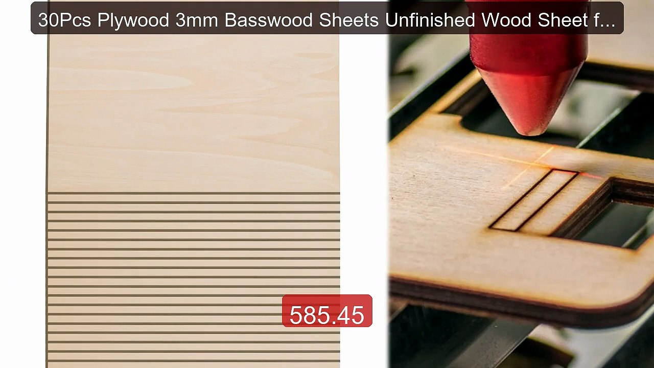 30Pcs Plywood 3mm Basswood Sheets Unfinished Wood Sheet for Laser C... -- Top Rated 2026 | Buy Now!