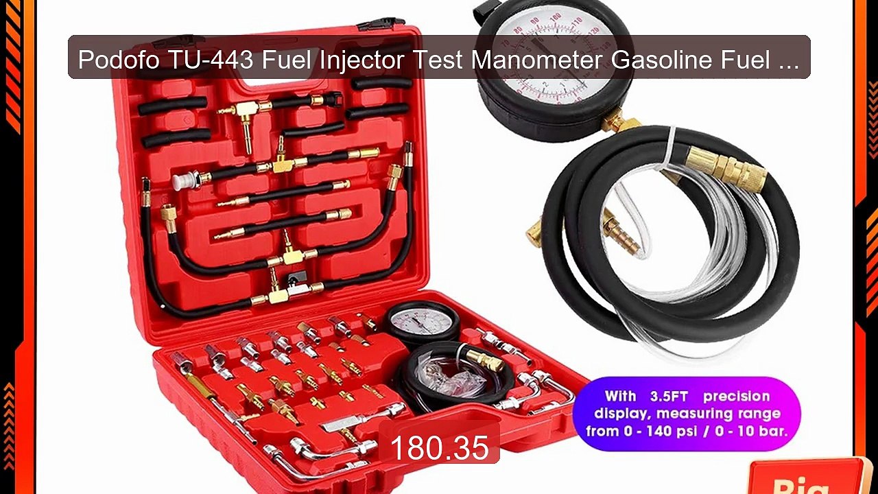 Podofo TU-443 Fuel Injector Test Manometer Gasoline Fuel Pres... -- Amazing Value 2026 | Must Have!