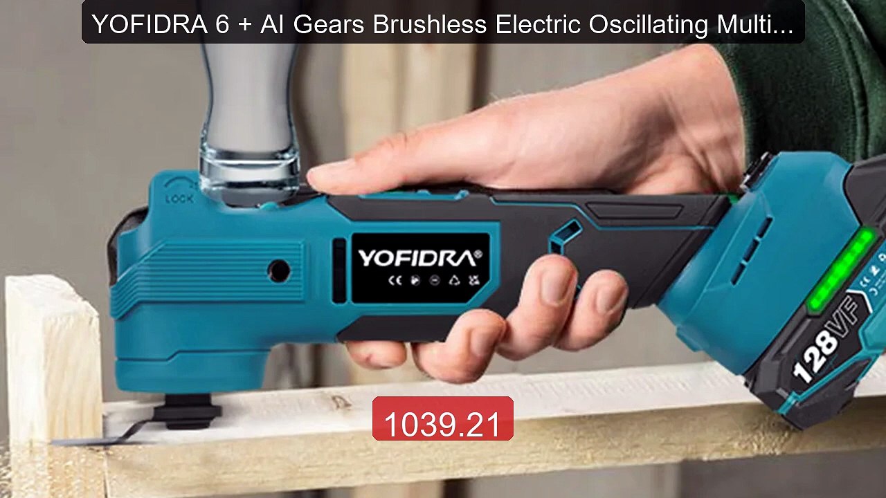 YOFIDRA 6 + AI Gears Brushless Electric Oscillating Multi Tool 1000... -- Top Rated 2026 | Buy Now!