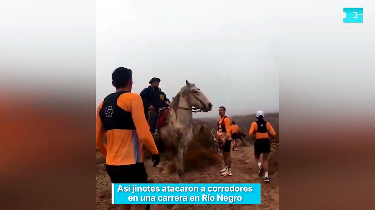 Así jinetes atacaron a corredores en una carrera en Río Negro