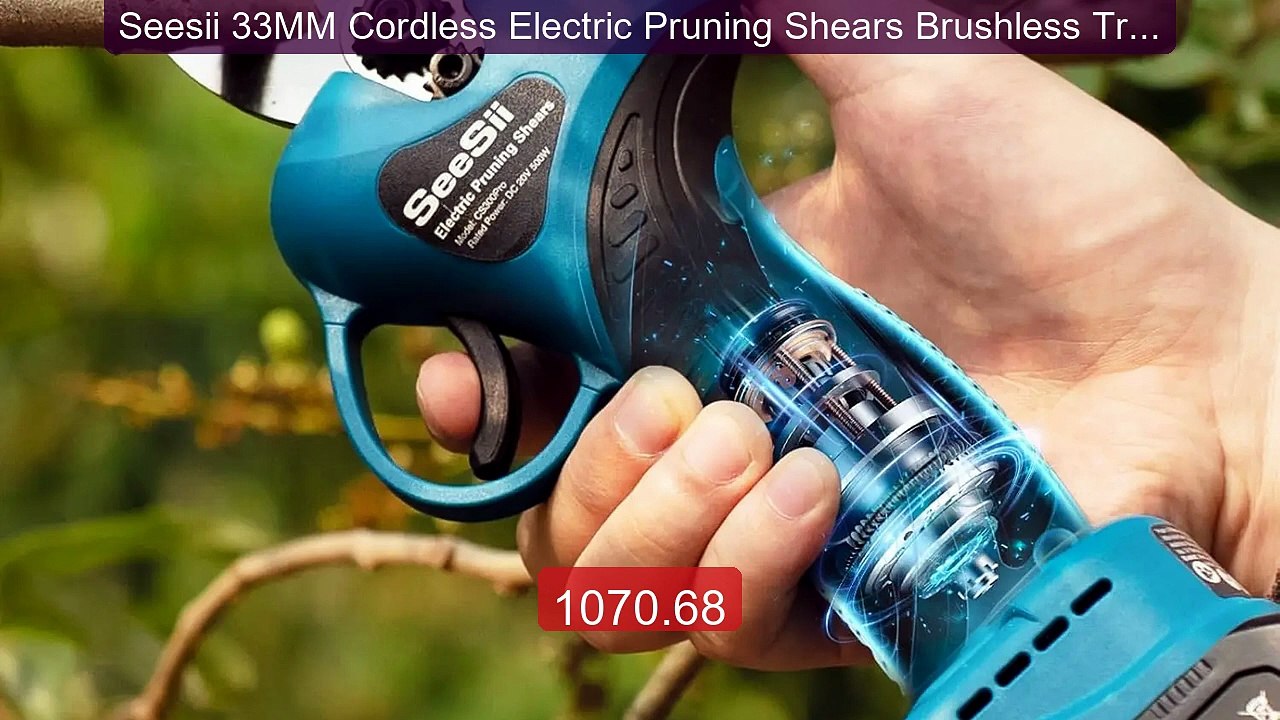 Seesii 33MM Cordless Electric Pruning Shears Brushless Trim... -- Top Pick 2026 | Unbeatable Price!