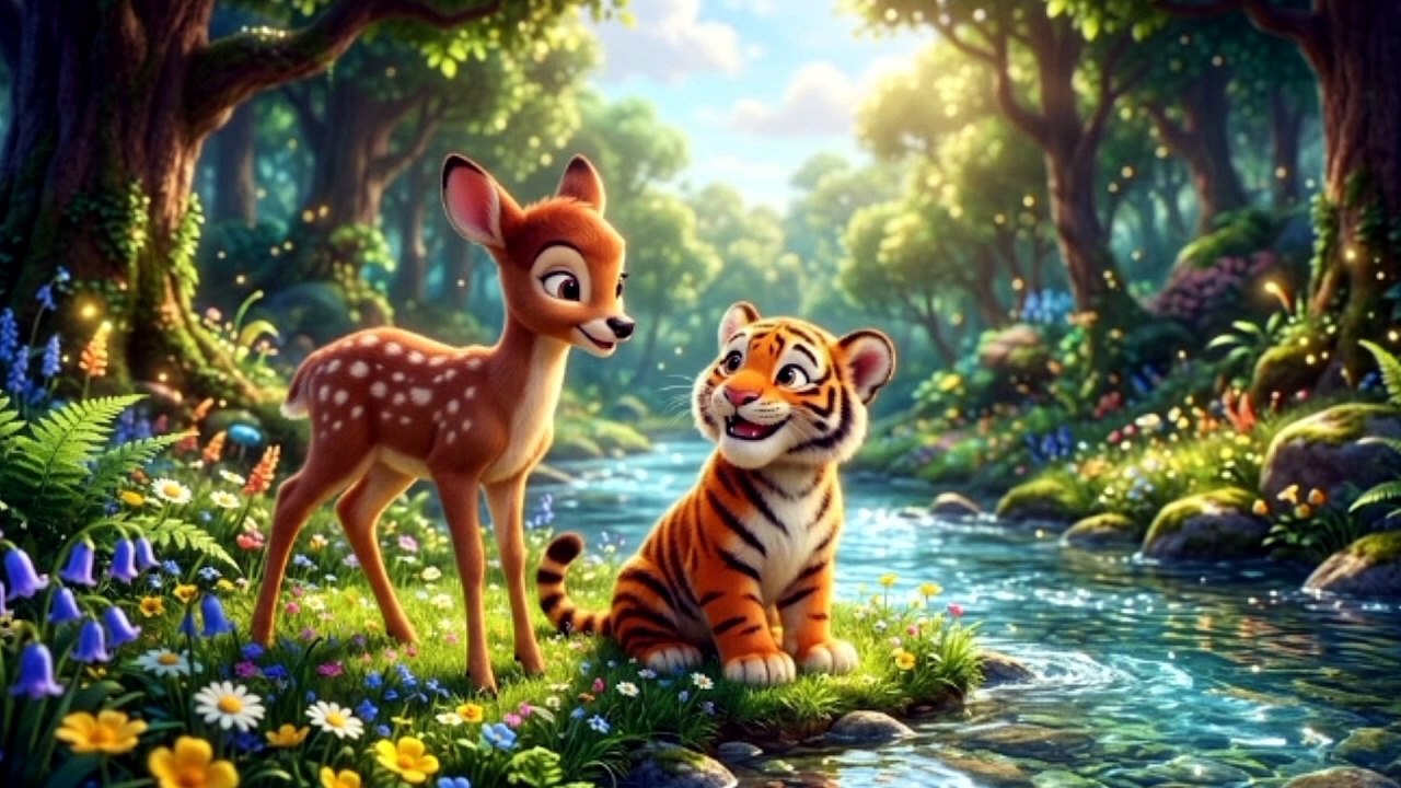 Tiger and Deer Story for Kids 🐯🦌 | Moral Animal Story | Kids Cartoon Animation