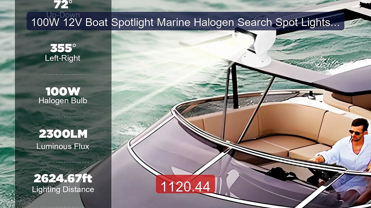 100W 12V Boat Spotlight Marine Halogen Search Spot Lights for ... -- Best Buy 2026 | Great Quality!