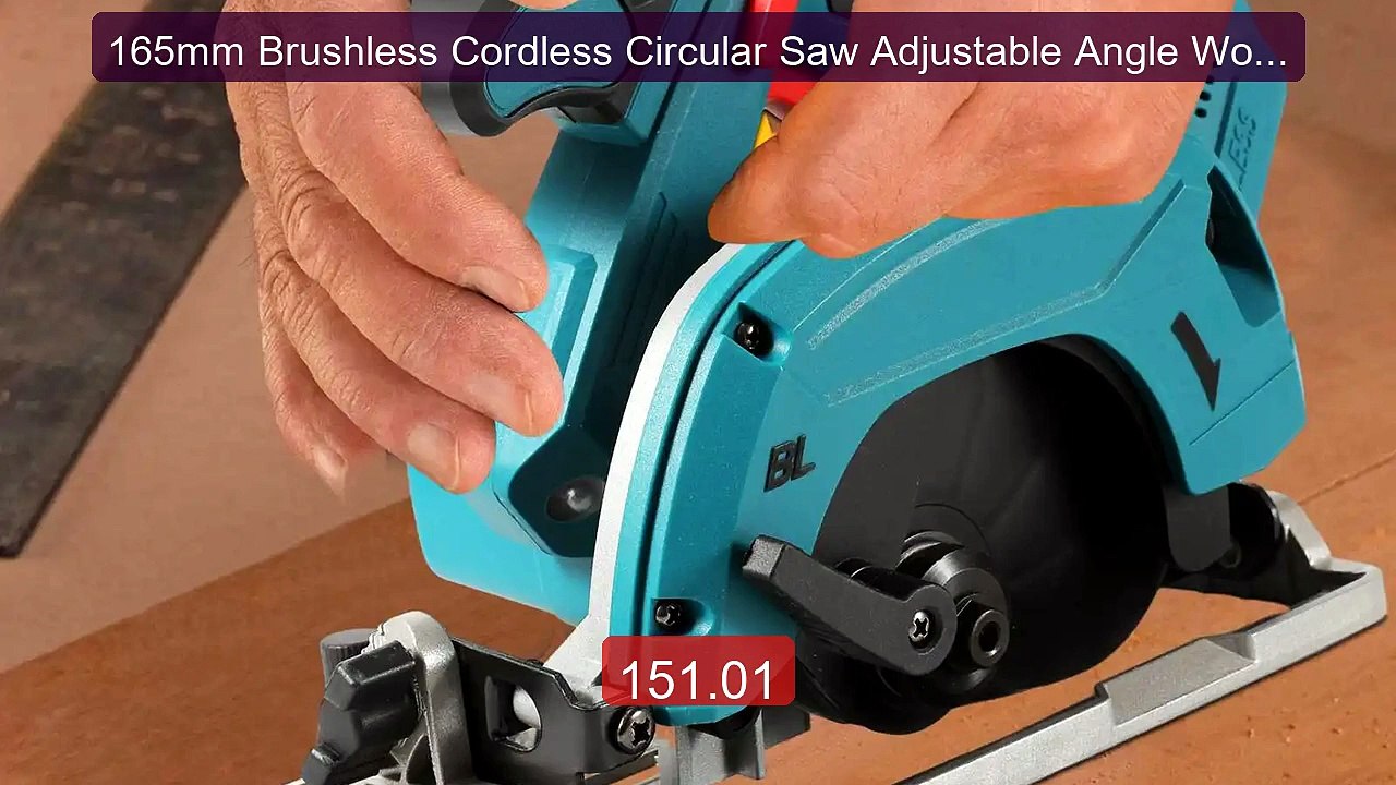 165mm Brushless Cordless Circular Saw Adjustable Angle Woodworking... -- Best Deal 2026 | Shop Now!