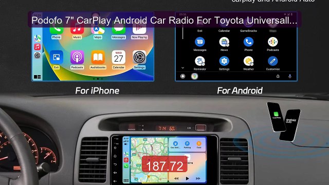 Podofo 7 CarPlay Android Car Radio For Toyota Universally ... Top Pick 2026 | Unbeatable Price!