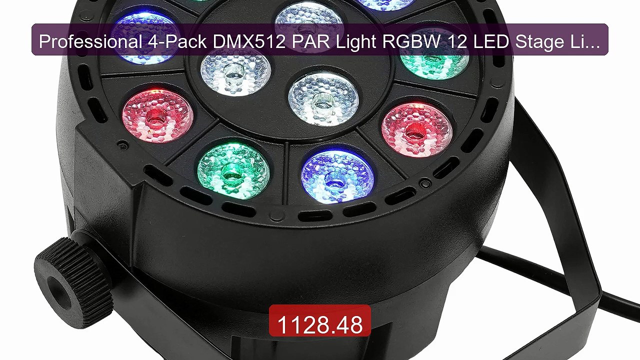 Professional 4-Pack DMX512 PAR Light RGBW 12 LED Stage Lightin... -- Hot Deal 2026 | Limited Offer!