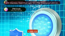 54W Stainless Steel Pool Light 12V IP68 Waterproof LED Unde... -- Top Pick 2026 | Unbeatable Price!