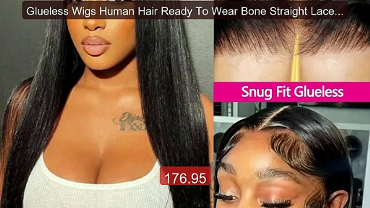 Glueless Wigs Human Hair Ready To Wear Bone Straight Lace Front Wig... -- Top Rated 2026 | Buy Now!