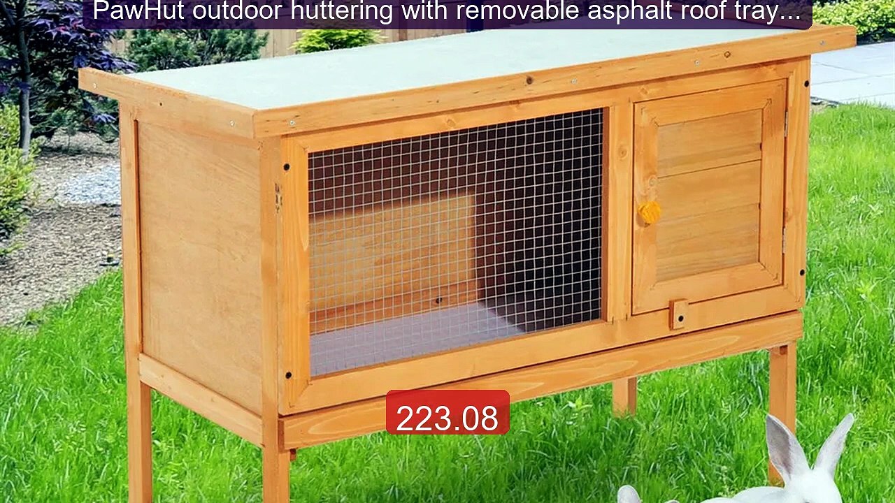 PawHut outdoor huttering with removable asphalt roof tray 90x45x65cm -- Best Deal 2026 | Shop Now!