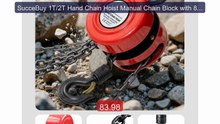 SucceBuy 1T/2T Hand Chain Hoist Manual Chain Block with 8/10/2... -- Best Buy 2026 | Great Quality!