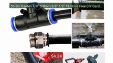 50-5m Garden 1/4'' 5/8mm 3/8" 1/2'' PE Hose Free DIY Gardening Auto... -- Top Rated 2026 | Buy Now!