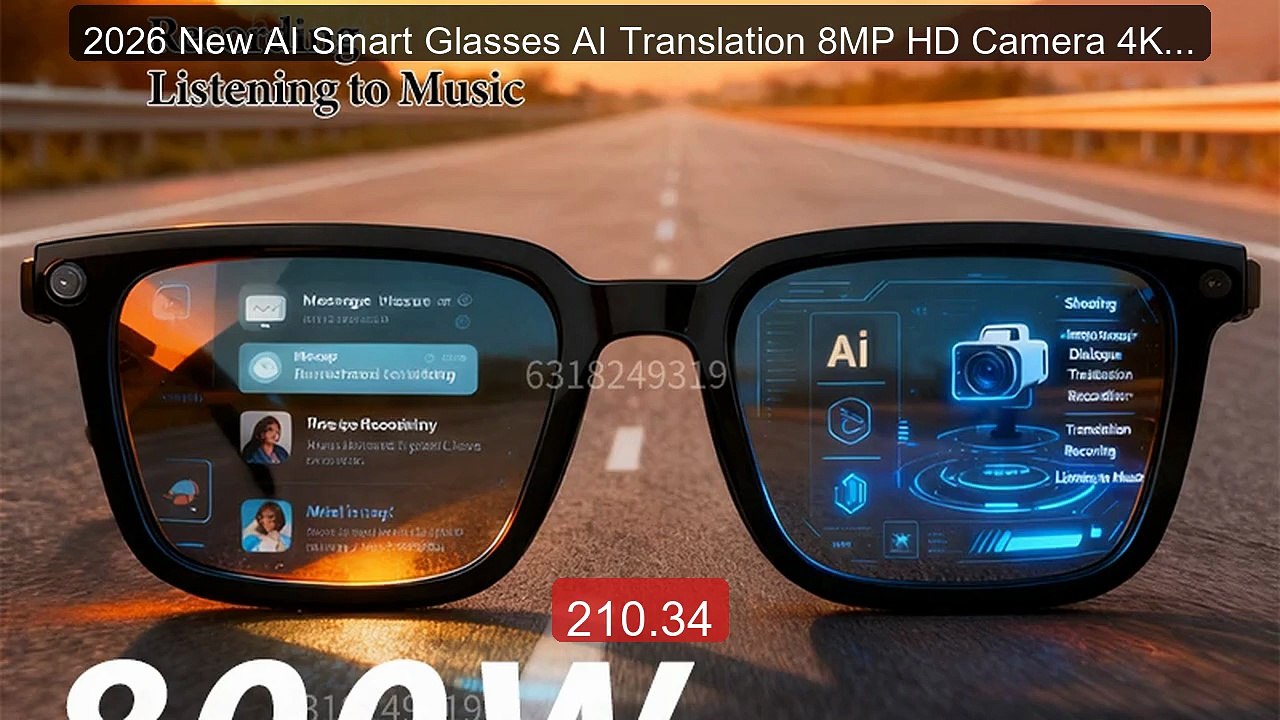 2026 New AI Smart Glasses AI Translation 8MP HD Camera 4K Shoo... -- Best Buy 2026 | Great Quality!