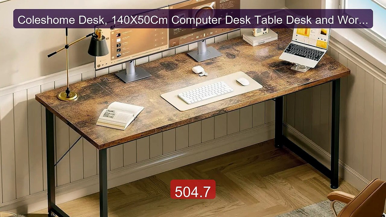 Coleshome Desk, 140X50Cm Computer Desk Table Desk and Work St... -- Amazing Value 2026 | Must Have!