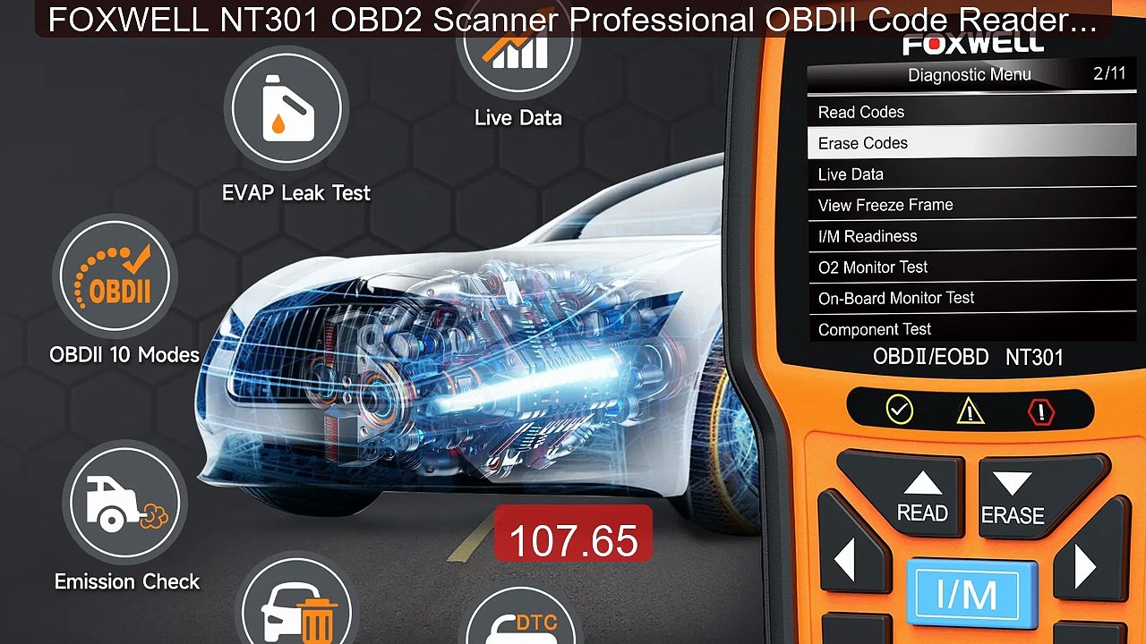 FOXWELL NT301 OBD2 Scanner Professional OBDII Code Reader with... -- Hot Deal 2026 | Limited Offer!