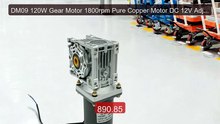 DM09 120W Gear Motor 1800rpm Pure Copper Motor DC 12V Adjustab... -- Hot Deal 2026 | Limited Offer!