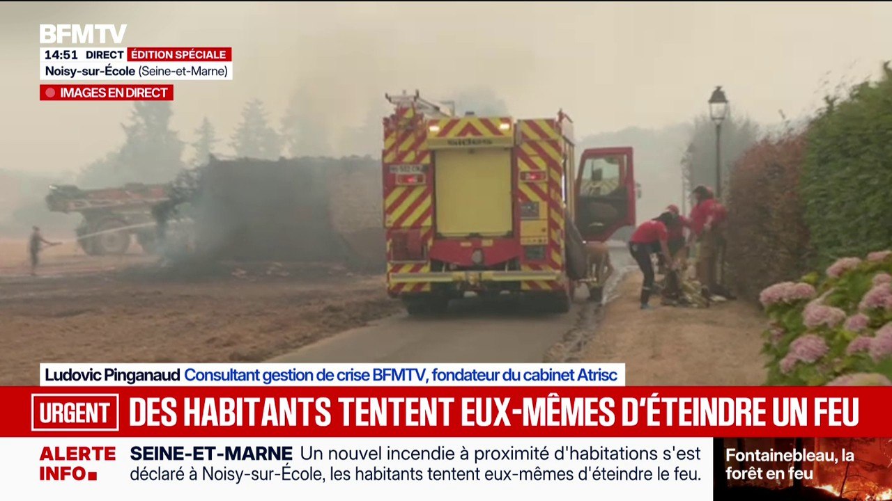Hangar parti en fumée en Seine-et-Marne: "On fait confiance aux pompiers", assure une habitante